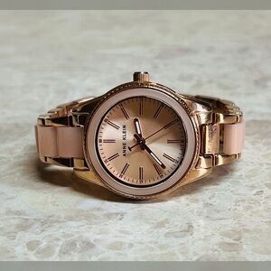Anne Klein Sunray Dial Pink/Gold Women’s Watch